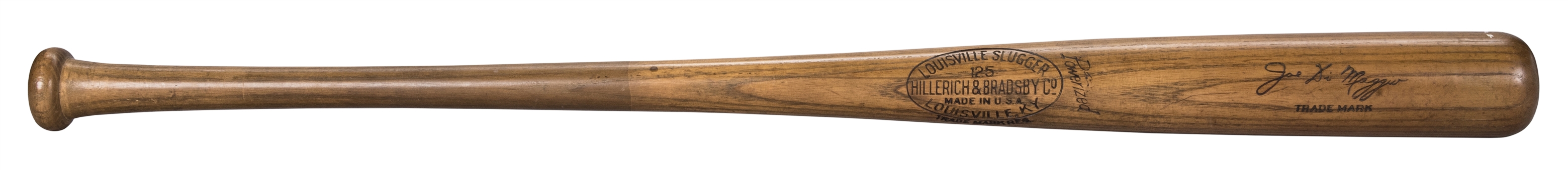 1939-1940 Joe DiMaggio Game Used Hillerich & Bradsby Pre Model Bat (MEARS A8 & PSA GU 7.5)